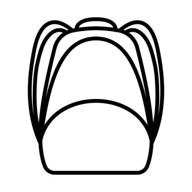 Okul Sırt Çantası Simgesi. Düzenlenebilir genişlikte kalın tasarım. Vektör İllüstrasyonu.