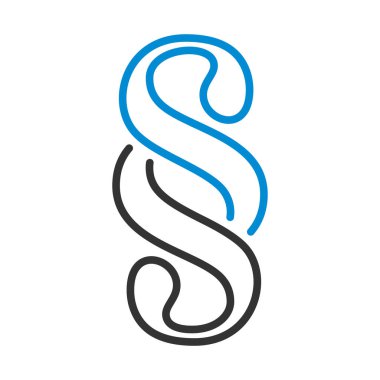 Paragraf Sembol Simgesi Simgesi. Renk Doldurma Tasarımı ile Düzenlenebilir Kalın Tasarım. Vektör İllüstrasyonu.