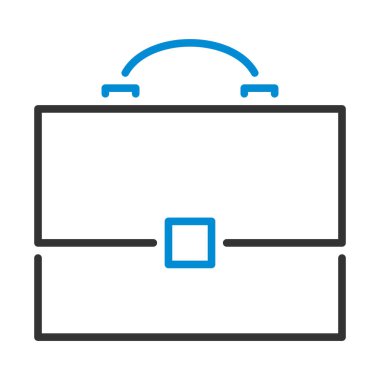 Çanta Simgesi. Renk Doldurma Tasarımı ile Düzenlenebilir Kalın Tasarım. Vektör İllüstrasyonu.