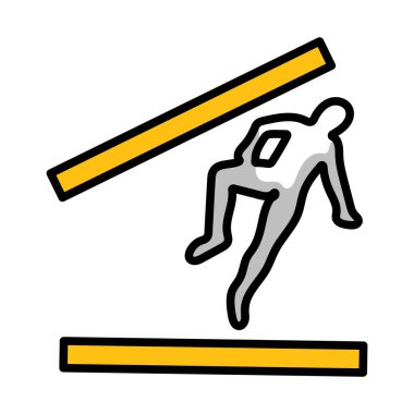 Suç Sahnesi Simgesi. Renk Doldurma Tasarımı ile Düzenlenebilir Kalın Tasarım. Vektör İllüstrasyonu.