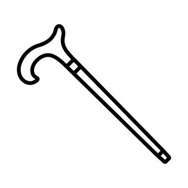 Yürüyen Çubuk Simgesi. Düzenlenebilir genişlikte kalın tasarım. Vektör İllüstrasyonu.