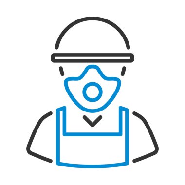 İşçi Simgesini Onar. Düzenlenebilir genişlikte kalın tasarım. Vektör İllüstrasyonu.