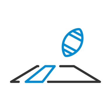 Amerikan Futbol Sayı İkonası. Renk Doldurma Tasarımı ile Düzenlenebilir Kalın Tasarım. Vektör İllüstrasyonu.