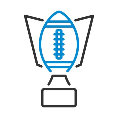 Amerikan Futbol Kupası ikonu. Renk Doldurma Tasarımı ile Düzenlenebilir Kalın Tasarım. Vektör İllüstrasyonu.