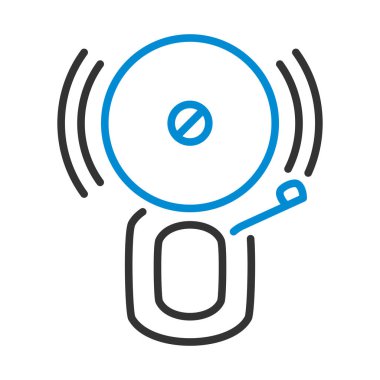 Yangın Alarm Simgesi. Renk Doldurma Tasarımı ile Düzenlenebilir Kalın Tasarım. Vektör İllüstrasyonu.