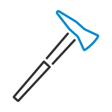 Axe Simgesini ateşle. Renk Doldurma Tasarımı ile Düzenlenebilir Kalın Tasarım. Vektör İllüstrasyonu.