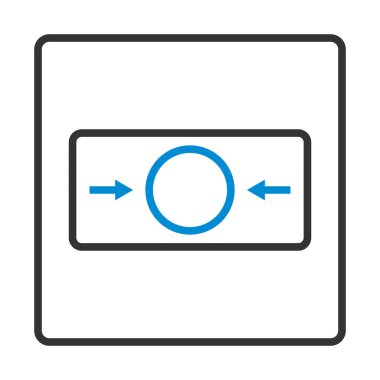 Yangın Alarm Simgesi. Renk Doldurma Tasarımı ile Düzenlenebilir Kalın Tasarım. Vektör İllüstrasyonu.