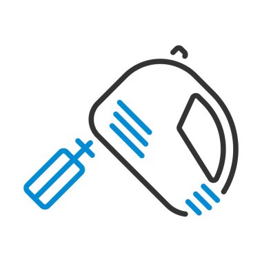 Mutfak El Karıştırıcı Simgesi. Renk Doldurma Tasarımı ile Düzenlenebilir Kalın Tasarım. Vektör İllüstrasyonu.