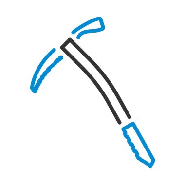 Ice Axe Icon. Editable Bold Outline With Color Fill Design. Vector Illustration. clipart