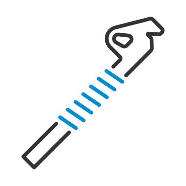 Dağcı Buz Vidası Simgesi. Renk Doldurma Tasarımı ile Düzenlenebilir Kalın Tasarım. Vektör İllüstrasyonu.