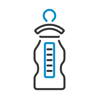 Bebek Şişe Simgesi. Renk Doldurma Tasarımı ile Düzenlenebilir Kalın Tasarım. Vektör İllüstrasyonu.