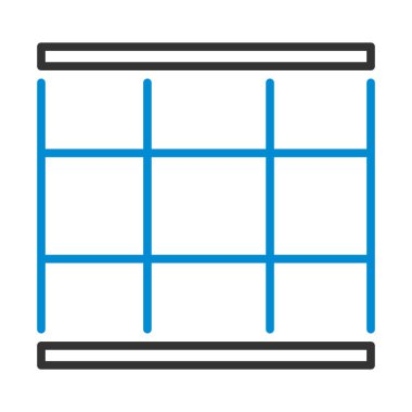 Dolap Dolabı Simgesi. Renk Doldurma Tasarımı ile Düzenlenebilir Kalın Tasarım. Vektör İllüstrasyonu.