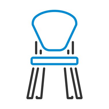 Çocuk Sandalyesi Simgesi. Renk Doldurma Tasarımı ile Düzenlenebilir Kalın Tasarım. Vektör İllüstrasyonu.