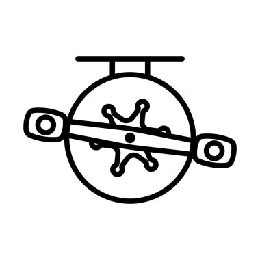 Balık Makarasının Simgesi. Düzenlenebilir genişlikte kalın tasarım. Vektör İllüstrasyonu.