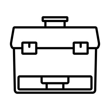 Balıkçılık Kutusu Simgesi. Düzenlenebilir genişlikte kalın tasarım. Vektör İllüstrasyonu.