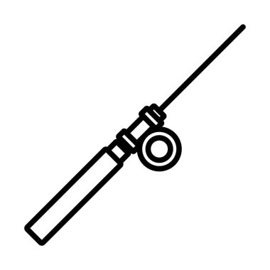 Balıkçı Kış Takımının Simgesi. Düzenlenebilir genişlikte kalın tasarım. Vektör İllüstrasyonu.