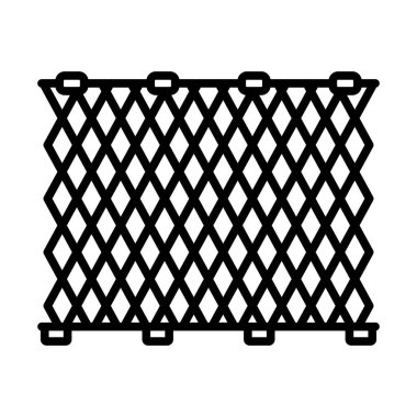 Balıkçılık Ağı Simgesi. Düzenlenebilir genişlikte kalın tasarım. Vektör İllüstrasyonu.