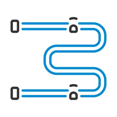 Havlu Kurutma Simgesi. Renk Doldurma Tasarımı ile Düzenlenebilir Kalın Tasarım. Vektör İllüstrasyonu.