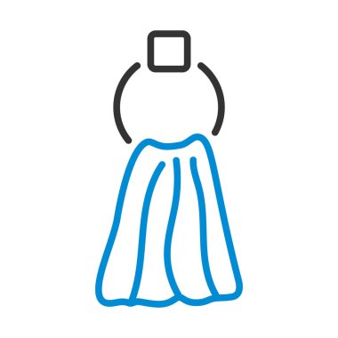 El Havlusu Simgesi. Renk Doldurma Tasarımı ile Düzenlenebilir Kalın Tasarım. Vektör İllüstrasyonu.