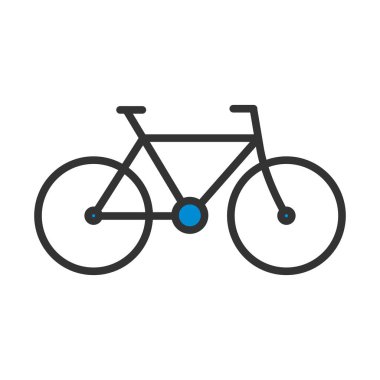 Bisiklet Simgesi. Renk Doldurma Tasarımı ile Düzenlenebilir Kalın Tasarım. Vektör İllüstrasyonu.