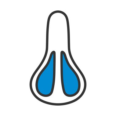 Bike Seat Icon Top View. Editable Bold Outline With Color Fill Design. Vector Illustration. clipart