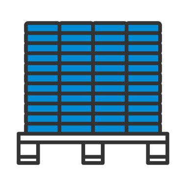 İnşaat Paleti Simgesi. Renk Doldurma Tasarımı ile Düzenlenebilir Kalın Tasarım. Vektör İllüstrasyonu.