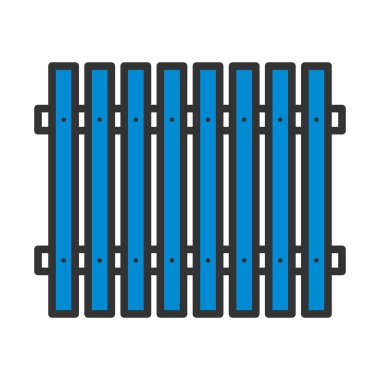 İnşaat Çiti Simgesi. Renk Doldurma Tasarımı ile Düzenlenebilir Kalın Tasarım. Vektör İllüstrasyonu.