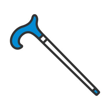 Yürüyen Çubuk Simgesi. Renk Doldurma Tasarımı ile Düzenlenebilir Kalın Tasarım. Vektör İllüstrasyonu.