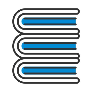 Kitap Yığını Simgesi. Renk Doldurma Tasarımı ile Düzenlenebilir Kalın Tasarım. Vektör İllüstrasyonu.