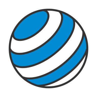 Fitness Lastik Balosu ikonu. Renk Doldurma Tasarımı ile Düzenlenebilir Kalın Tasarım. Vektör İllüstrasyonu.