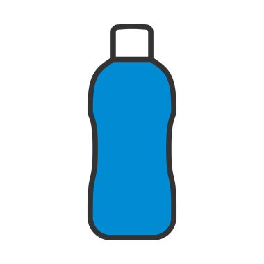 Su Şişesi Simgesi. Renk Doldurma Tasarımı ile Düzenlenebilir Kalın Tasarım. Vektör İllüstrasyonu.