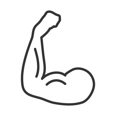 Bicep 'in ikonu. Renk Doldurma Tasarımı ile Düzenlenebilir Kalın Tasarım. Vektör İllüstrasyonu.