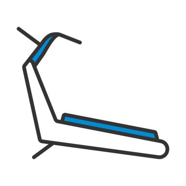 Koşu bandının ikonu. Renk Doldurma Tasarımı ile Düzenlenebilir Kalın Tasarım. Vektör İllüstrasyonu.