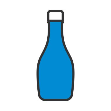 Domates Ketçap Simgesi. Renk Doldurma Tasarımı ile Düzenlenebilir Kalın Tasarım. Vektör İllüstrasyonu.