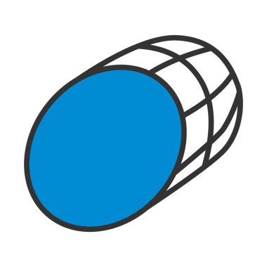 Jambon Simgesi. Renk Doldurma Tasarımı ile Düzenlenebilir Kalın Tasarım. Vektör İllüstrasyonu.