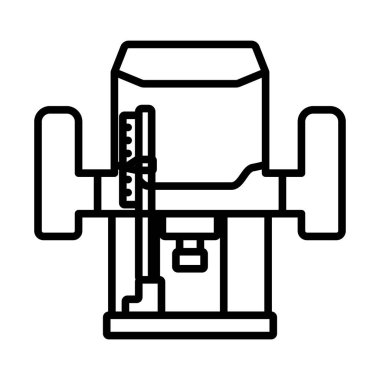Pompa Değirmeni Kesicisi 'nin Icon' u. Düzenlenebilir genişlikte kalın tasarım. Vektör İllüstrasyonu.