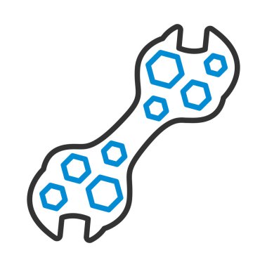 Bisiklet Anahtarı Simgesi. Renk Doldurma Tasarımı ile Düzenlenebilir Kalın Tasarım. Vektör İllüstrasyonu.