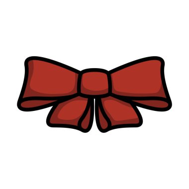Parti Bow Simgesi. Renk Doldurma Tasarımı ile Düzenlenebilir Kalın Tasarım. Vektör İllüstrasyonu.