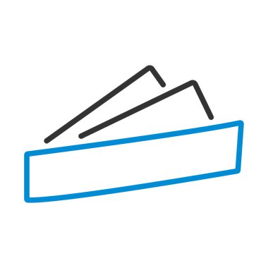 İş Mendili Simgesi. Renk Doldurma Tasarımı ile Düzenlenebilir Kalın Tasarım. Vektör İllüstrasyonu.