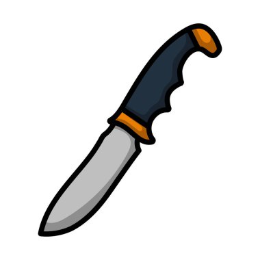 Av Bıçağı Simgesi. Renk Doldurma Tasarımı ile Düzenlenebilir Kalın Tasarım. Vektör İllüstrasyonu.