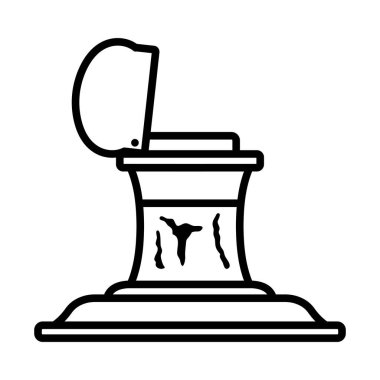 Mürekkep Simgesi. Düzenlenebilir genişlikte kalın tasarım. Vektör İllüstrasyonu.