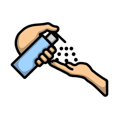 Sıvı sabun ikonu dağıtıcısı. Renk Doldurma Tasarımı ile Düzenlenebilir Kalın Tasarım. Vektör İllüstrasyonu.