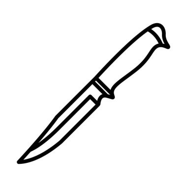 Bıçak Simgesi. Düzenlenebilir genişlikte kalın tasarım. Vektör İllüstrasyonu.