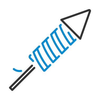 Parti Petard Simgesi. Renk Doldurma Tasarımı ile Düzenlenebilir Kalın Tasarım. Vektör İllüstrasyonu.