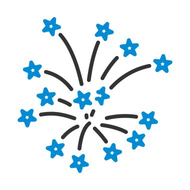 Havai fişek ikonu. Renk Doldurma Tasarımı ile Düzenlenebilir Kalın Tasarım. Vektör İllüstrasyonu.