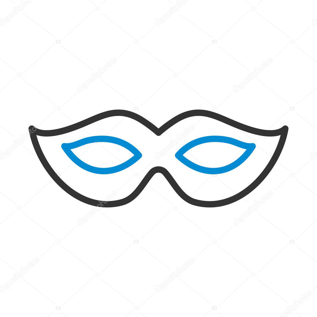 Party Carnival Mask Icon. Editable Bold Outline With Color Fill Design. Vector Illustration.