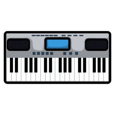 Müzik Sentezleyici Simgesi. Renk Doldurma Tasarımı ile Düzenlenebilir Kalın Tasarım. Vektör İllüstrasyonu.