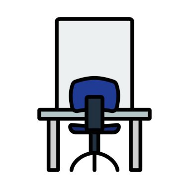 Berber dükkanı ikonu. Renk Doldurma Tasarımı ile Düzenlenebilir Kalın Tasarım. Vektör İllüstrasyonu.