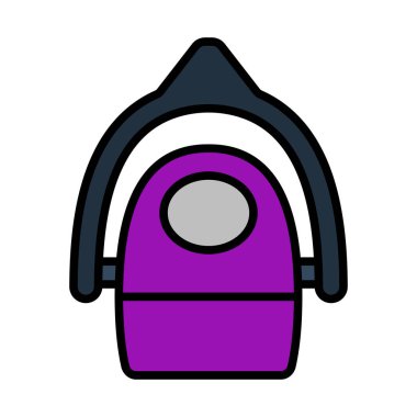 Saç kurutma ikonu. Renk Doldurma Tasarımı ile Düzenlenebilir Kalın Tasarım. Vektör İllüstrasyonu.