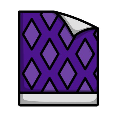 Duvar Kağıdı Simgesi. Renk Doldurma Tasarımı ile Düzenlenebilir Kalın Tasarım. Vektör İllüstrasyonu.